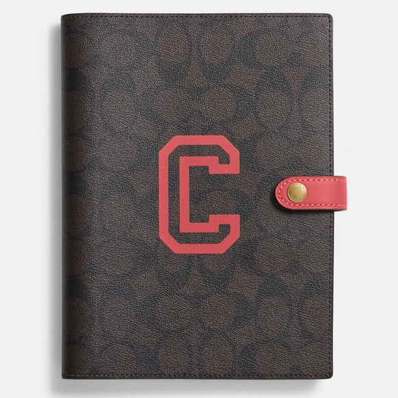 NWT💃Coach Notebook In Signature Canvas With Varsity Motif - Picture 4 of 6